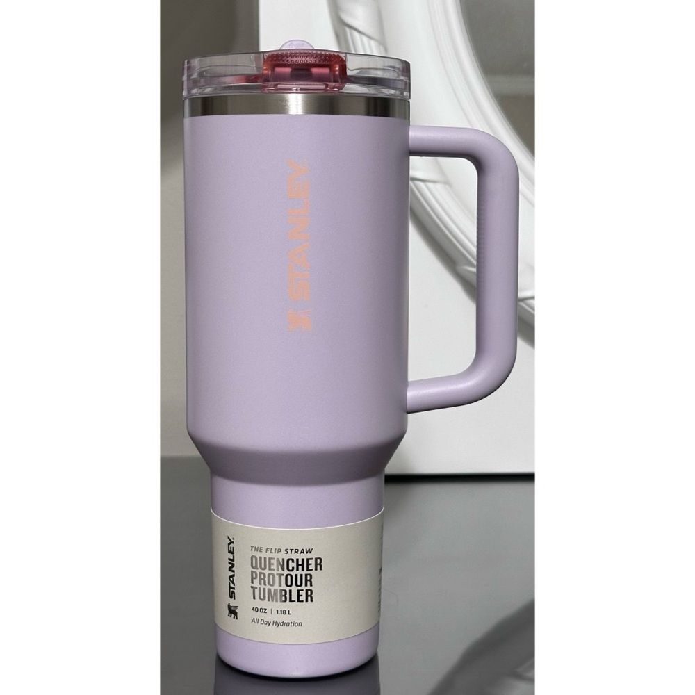 STANLEY QUENCHER PROTOUR FLIP STRAW 40OZ TUMBLER, ORCHID GLIMMER‎ - Picture 2 of 5